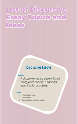 Example of discursive essay