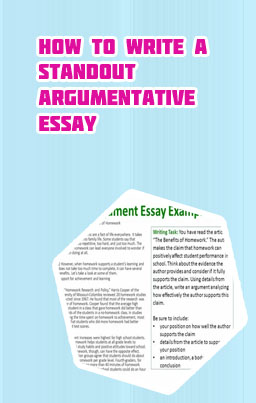 Examples for argumentative essay