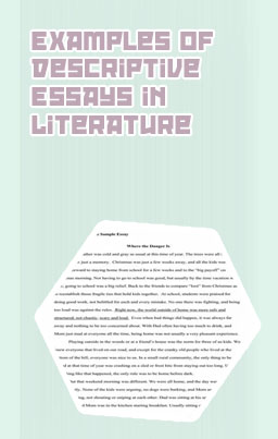 Examples of descriptive essay topics