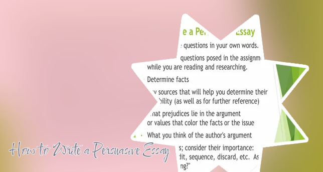 How to write a persuasive paragraph