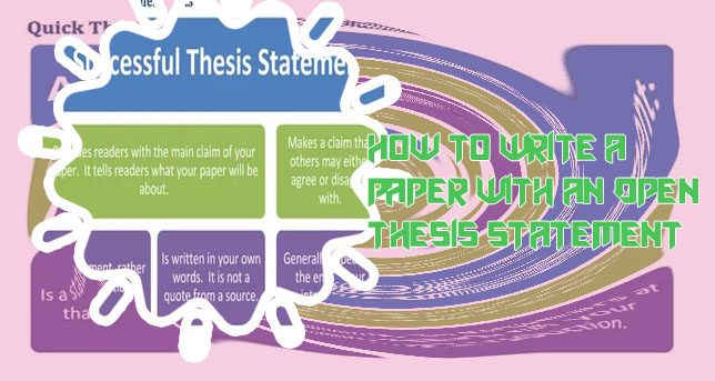Open thesis example