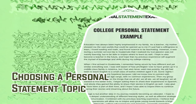 Personal statement for college application