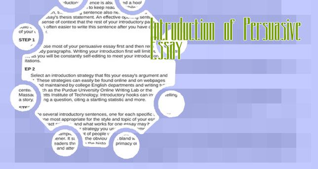 Persuasive essay introduction