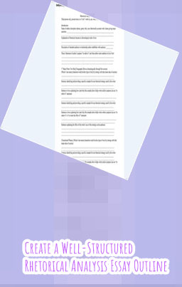 Rhetorical analysis essay outline
