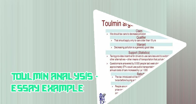 Toulmin argument example essay